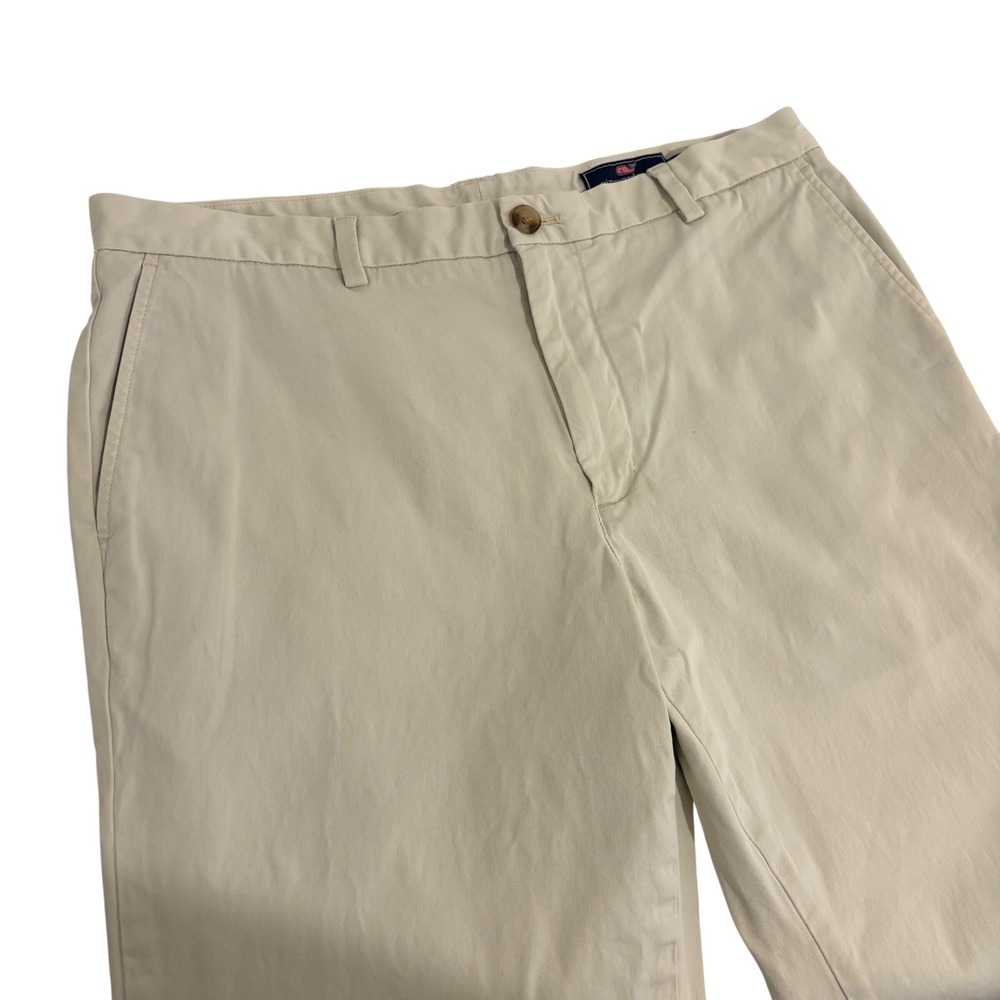 Vineyard Vines Breaker Stretch Pants Mens 35x32 Tan Stretch Chinos Nautical